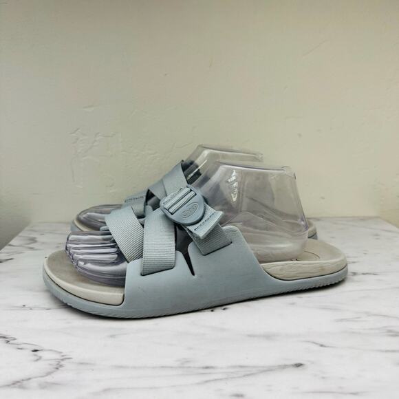 Chaco Granite Blue Adjustable Strap Slides Women’s Size 10 - Picture 1 of 10